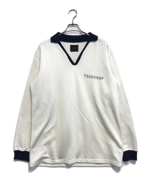 Tiga Igari（タイガ イガリ）Tiga Igari (タイガ イガリ) Two．Tone Racing Shirt ホワイト サイズ:Mの古着・服飾アイテム