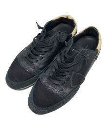 PHILIPPE MODEL（フィリップ モデル）の古着「ラメローカットスニーカー」｜ブラック