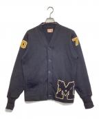 Wilsonウィルソン）の古着「レタードカーディガン」｜ブラック