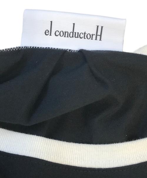 el conductor H（コンダクター）el conductor H (コンダクター) ラグランカットソー ブラック サイズ:4の古着・服飾アイテム