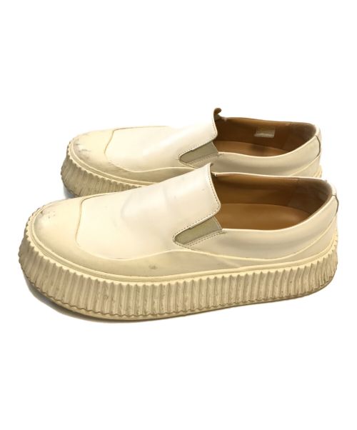JIL SANDER（ジルサンダー）JIL SANDER (ジルサンダー) プラットフォームスリッポン ホワイト サイズ:39の古着・服飾アイテム