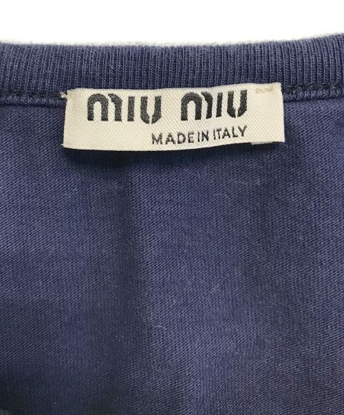 MIU MIU（ミュウミュウ）MIU MIU (ミュウミュウ) フリルカットソー ネイビー サイズ:XSの古着・服飾アイテム