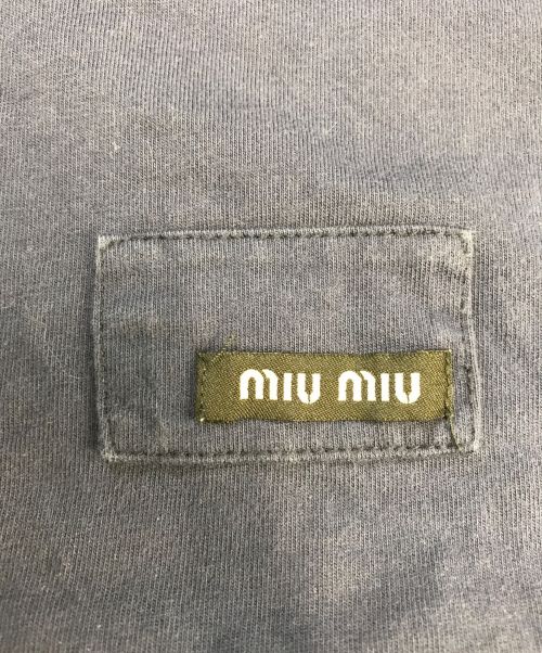 MIU MIU（ミュウミュウ）MIU MIU (ミュウミュウ) フリルカットソー ネイビー サイズ:XSの古着・服飾アイテム