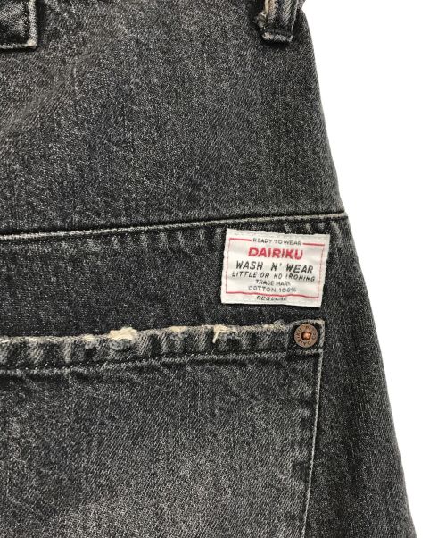 DAIRIKU（ダイリク）DAIRIKU (ダイリク) Cowboy Shoes Draping Denim Pants ブラック サイズ:29の古着・服飾アイテム