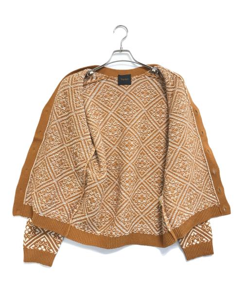taiga igari（タイガイガリ）TAIGA IGARI (タイガイガリ) Tile Knit Cardigan ブラウン サイズ:Mの古着・服飾アイテム