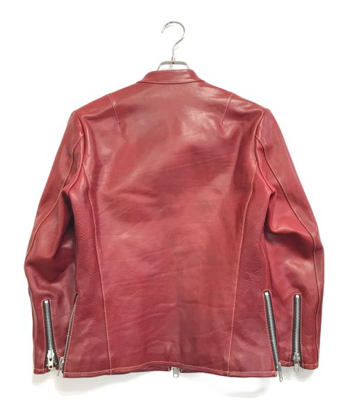 ISAMU KATAYAMA BACKLASH（イサムカタヤマ・バックラッシュ）ISAMU KATAYAMA BACKLASH (イサムカタヤマ・バックラッシュ) シングルライダースジャケット レッド サイズ:M 未使用品の古着・服飾アイテム