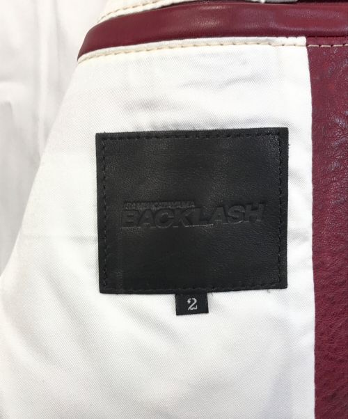 ISAMU KATAYAMA BACKLASH（イサムカタヤマ・バックラッシュ）ISAMU KATAYAMA BACKLASH (イサムカタヤマ・バックラッシュ) シングルライダースジャケット レッド サイズ:M 未使用品の古着・服飾アイテム
