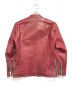 ISAMU KATAYAMA BACKLASH (イサムカタヤマ・バックラッシュ) シングルライダースジャケット レッド サイズ:M 未使用品：75000円