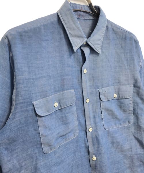 VINTAGE（ヴィンテージ）VINTAGE (ヴィンテージ) シャンブレーシャツ ブルー サイズ:表記なしの古着・服飾アイテム