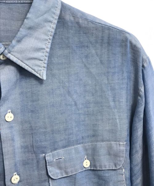 VINTAGE（ヴィンテージ）VINTAGE (ヴィンテージ) シャンブレーシャツ ブルー サイズ:表記なしの古着・服飾アイテム
