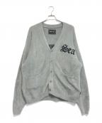 WIND AND SEAウィンダンシー）の古着「シャギーニットカーディガン」｜グレー
