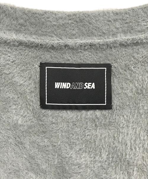 WIND AND SEA（ウィンダンシー）WIND AND SEA (ウィンダンシー) シャギーニットカーディガン グレー サイズ:XLの古着・服飾アイテム
