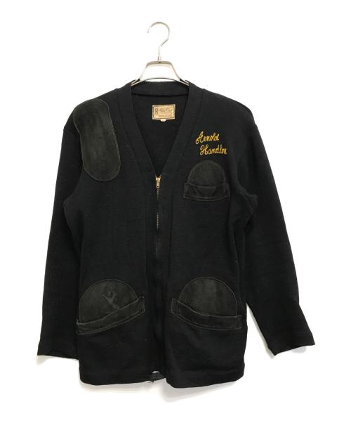 Gun Club（ガン・クラブ）Gun Club (ガン・クラブ) 50'sジップニットカーディガン ブラック サイズ:40の古着・服飾アイテム