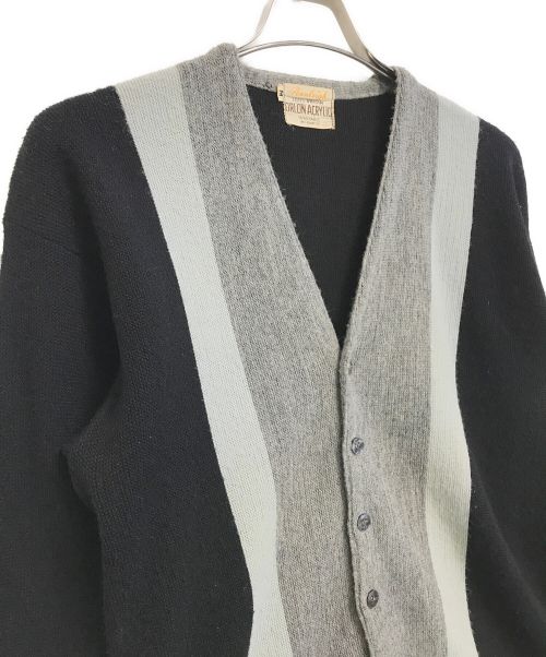 pennleigh（ペンリー）pennleigh (ペンリー) アクリルニットカーディガン ブラック サイズ:Mの古着・服飾アイテム