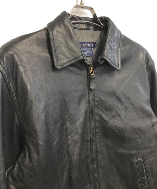 NAUTICA（ノーティカ）NAUTICA (ノーティカ) レザージャケット ブラック サイズ:38の古着・服飾アイテム