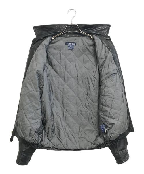 NAUTICA（ノーティカ）NAUTICA (ノーティカ) レザージャケット ブラック サイズ:38の古着・服飾アイテム