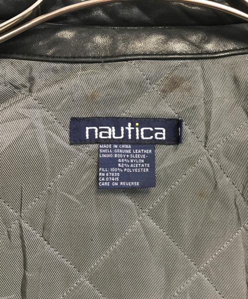 NAUTICA（ノーティカ）NAUTICA (ノーティカ) レザージャケット ブラック サイズ:38の古着・服飾アイテム