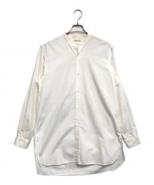 HEUGN（ユーゲン）の古着「バンドカラーシャツ」｜ホワイト