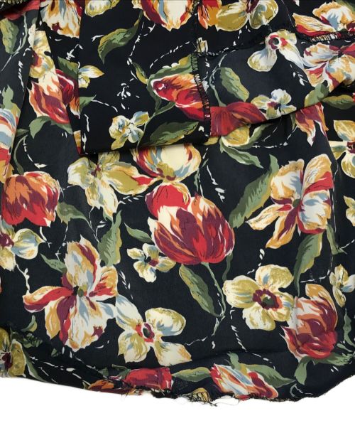 Jean Paul Gaultier FEMME（ジャンポールゴルチエ フェム）Jean Paul Gaultier FEMME (ジャンポールゴルチェフェム) 花柄総柄スカート ブラック サイズ:40の古着・服飾アイテム