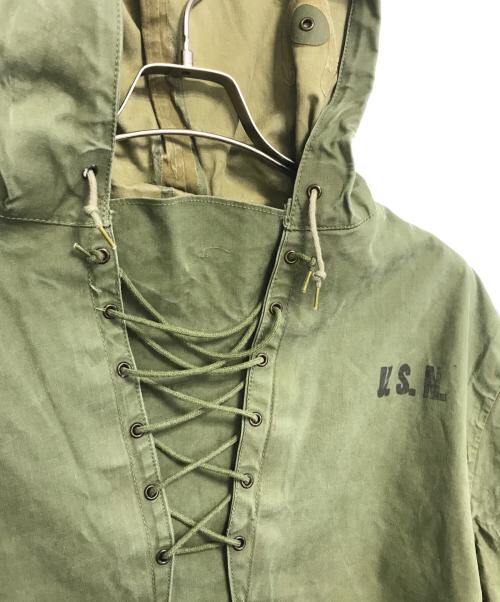 VINTAGE MILITARY（ヴィンテージ ミリタリー）VINTAGE MILITARY (ヴィンテージ ミリタリー) 40s U'S NAVY N-2 DECK RAIN PARKA カーキ サイズ:LARGEの古着・服飾アイテム