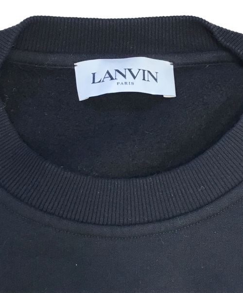 LANVIN（ランバン）LANVIN (ライバン) レーストリム スウェット ブラック サイズ:表記なしの古着・服飾アイテム