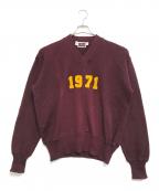 VAN DER VOORTファン・デル・フォールト）の古着「レタードニット」｜レッド