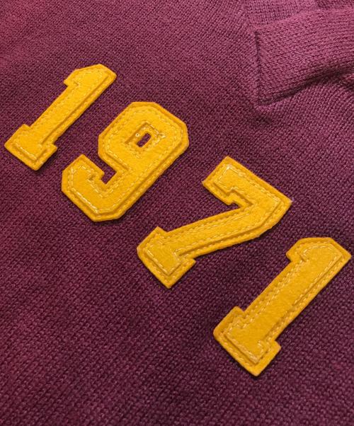 VAN DER VOORT（ファン・デル・フォールト）VAN DER VOORT (ファン・デル・フォールト) レタードニット レッド サイズ:48の古着・服飾アイテム