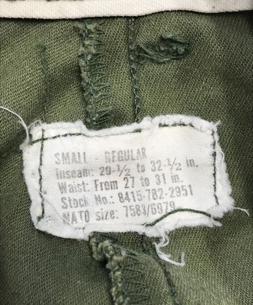 VINTAGE MILITARY（ヴィンテージ ミリタリー）VINTAGE MILITARY (ヴィンテージ ミリタリー) US ARMY M-65 フィールドパンツ カーキ サイズ:SMALL-REGULARの古着・服飾アイテム