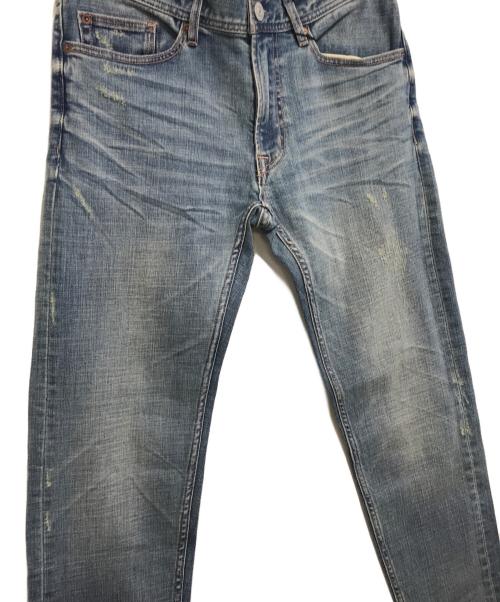 TMT（ティーエムティー）TMT (ティーエムティー) ユーズド加工デニムパンツ インディゴ サイズ:Ｍの古着・服飾アイテム