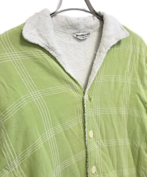 PURITAN（ピューリタン）PURITAN (ピューリタン) ビーチシャツ カーキ サイズ:Lの古着・服飾アイテム