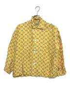 STATE O MAINEステートオーメイン）の古着「総柄レーヨンシャツ」｜イエロー