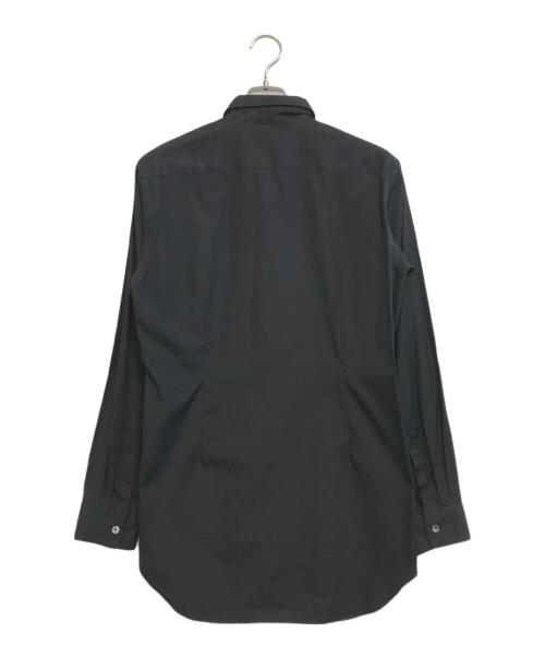 COMME des GARCONS HOMME PLUS（コムデギャルソンオムプリュス）COMME des GARCONS HOMME PLUS (コムデギャルソンオムプリュス) 比翼テープ長袖ロングシャツ ブラック サイズ:Sの古着・服飾アイテム