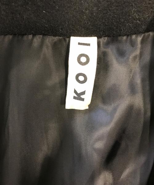 kooi（コーイ）kooi (コーイ) ステッチデザインチェスターコート ブラック サイズ:2の古着・服飾アイテム
