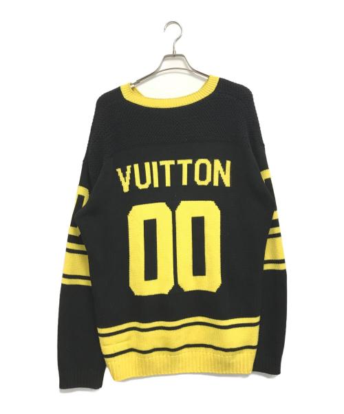 LOUIS VUITTON（ルイ ヴィトン）LOUIS VUITTON (ルイ ヴィトン) LVインタルシアフットボールニット ブラック サイズ:4Ⅼの古着・服飾アイテム