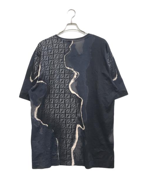 FENDI（フェンディ）FENDI (フェンディ) 総柄ｔシャツ ブラック サイズ:XXLの古着・服飾アイテム