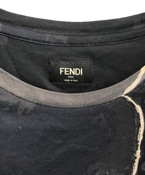 FENDI（フェンディ）FENDI (フェンディ) 総柄ｔシャツ ブラック サイズ:XXLの古着・服飾アイテム