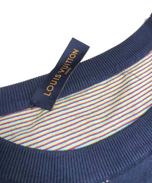 LOUIS VUITTON（ルイ ヴィトン）LOUIS VUITTON (ルイ ヴィトン) ドロップニードルモノグラムクルーネックニット ネイビー サイズ:XLの古着・服飾アイテム