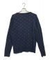 LOUIS VUITTON (ルイ ヴィトン) ドロップニードルモノグラムクルーネックニット ネイビー サイズ:XL：50000円