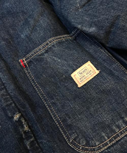 Sears（シアーズ）Sears (シアーズ) 裏ブランケットデニムカバーオール インディゴ サイズ:表記なしの古着・服飾アイテム