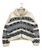 warren scottウォーレンスコット）の古着「カウチンニットカーディガン」｜ホワイト