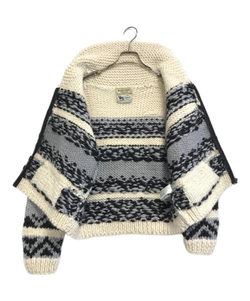 warren scott（ウォーレンスコット）warren scott (ウォーレンスコット) カウチンニットカーディガン ホワイト サイズ:表記なしの古着・服飾アイテム