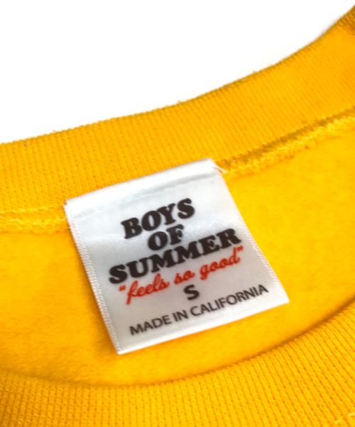 BOYS OF SUMMER（ボーイズオブサマー）BOYS OF SUMMER (ボーイズオブサマー) スウェット イエロー サイズ:Sの古着・服飾アイテム
