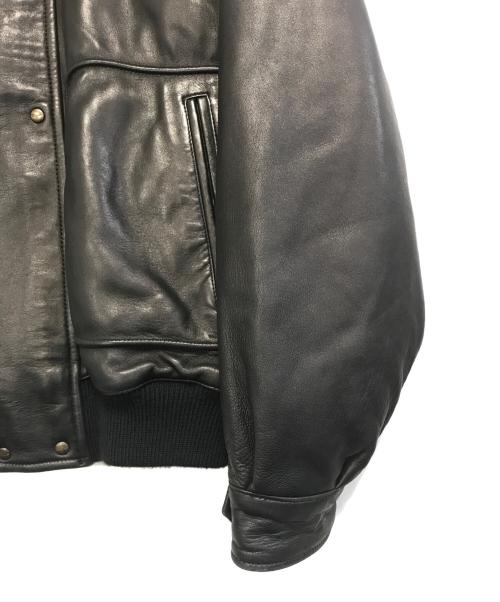 Salvatore Ferragamo（サルヴァトーレ フェラガモ）Salvatore Ferragamo (サルヴァトーレ フェラガモ) レザージャケット ブラック サイズ:48の古着・服飾アイテム