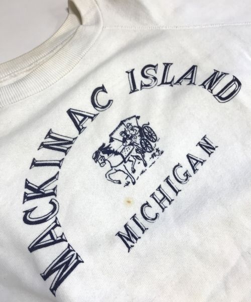 VINTAGE（ヴィンテージ）VINTAGE (ヴィンテージ) 染込み三段プリントスウェット ホワイト サイズ:表記なしの古着・服飾アイテム