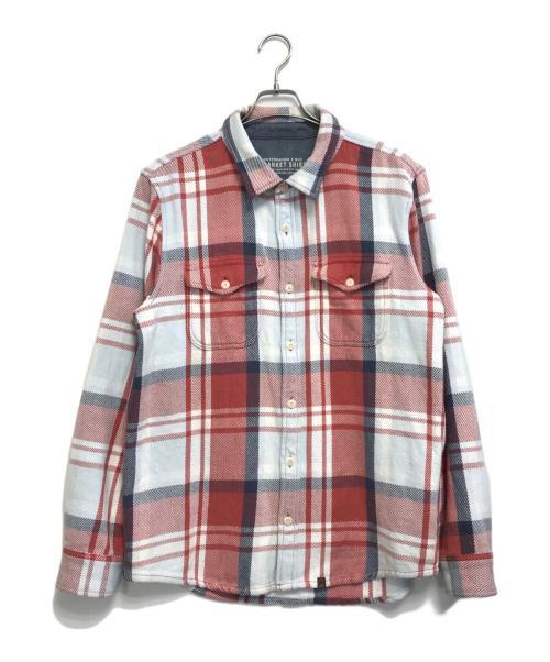 RHC Ron Herman（アールエイチシー ロンハーマン）RHC Ron Herman (アールエイチシー ロンハーマン) OUTERKNOWN (アウターノーン) 10 Years Washed Blanket Shirt レッド サイズ:Ｍの古着・服飾アイテム