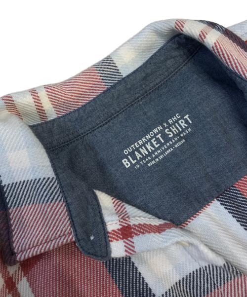 RHC Ron Herman（アールエイチシー ロンハーマン）RHC Ron Herman (アールエイチシー ロンハーマン) OUTERKNOWN (アウターノーン) 10 Years Washed Blanket Shirt レッド サイズ:Ｍの古着・服飾アイテム