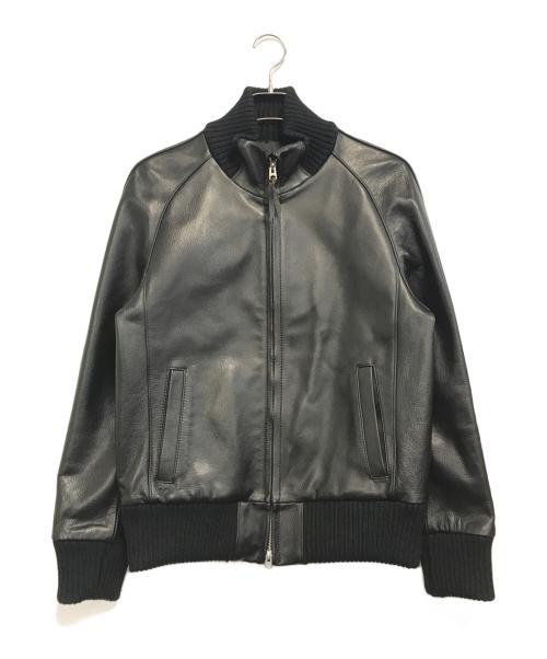 Y2 LEATHER（ワイツーレザー）Y2 LEATHER (ワイツーレザー) STEER OIL RIB JACKET ブラック サイズ:42の古着・服飾アイテム