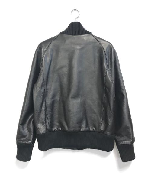 Y2 LEATHER（ワイツーレザー）Y2 LEATHER (ワイツーレザー) STEER OIL RIB JACKET ブラック サイズ:42の古着・服飾アイテム