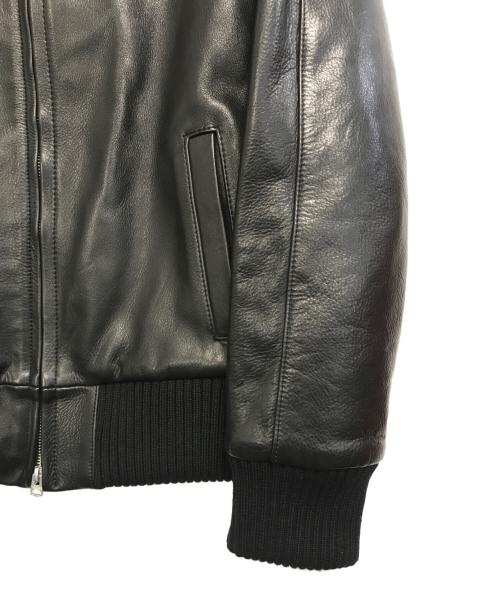 Y2 LEATHER（ワイツーレザー）Y2 LEATHER (ワイツーレザー) STEER OIL RIB JACKET ブラック サイズ:42の古着・服飾アイテム