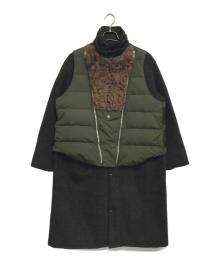 muller of yoshiokubo（ミュラーオブヨシオクボ）の古着「レイヤードコート」｜オリーブ